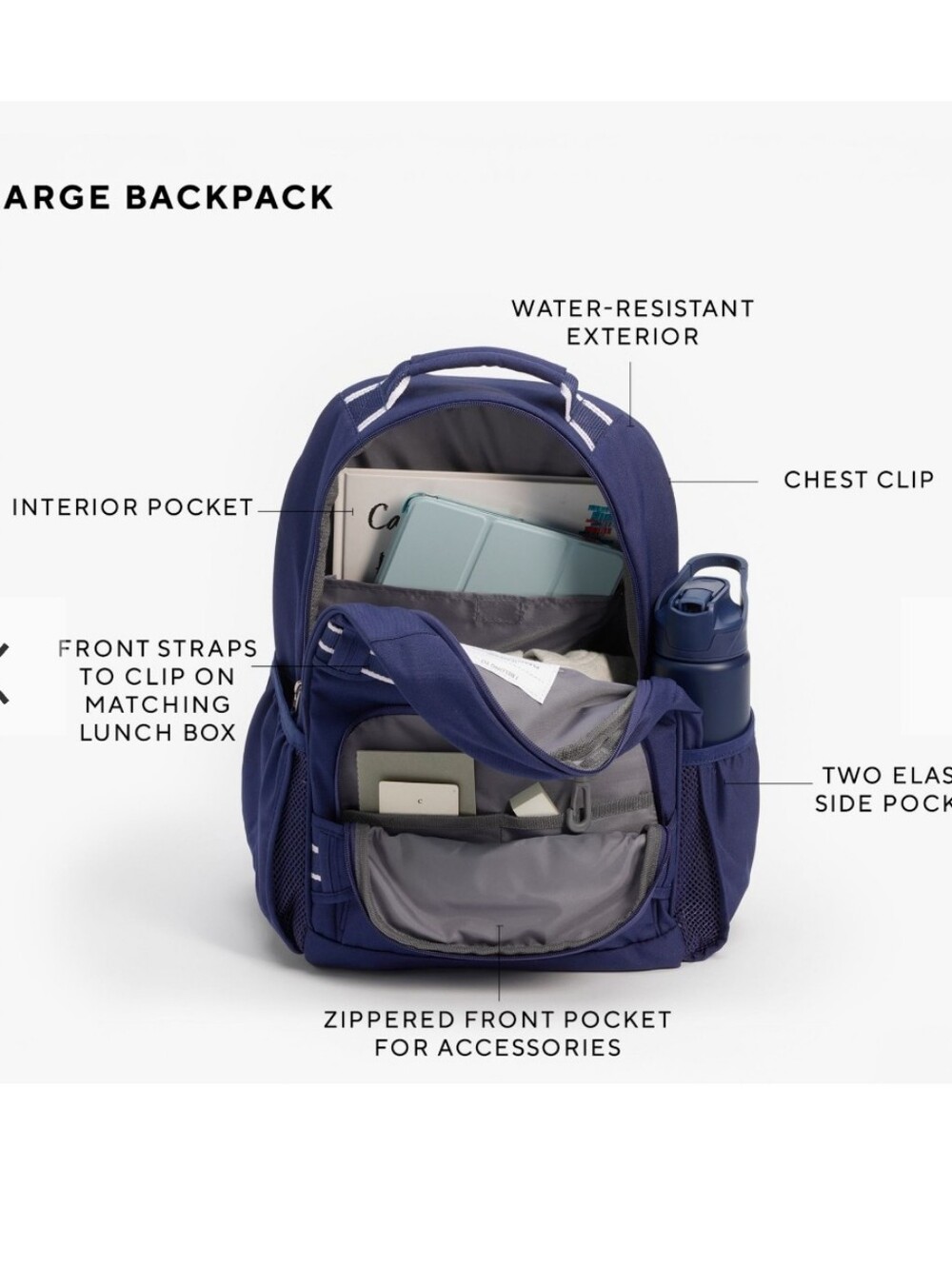 **SALE**Pottery Barn Kids Mackenzie Large Backpack Sports Glow In Dark School - Picture 8 of 10
